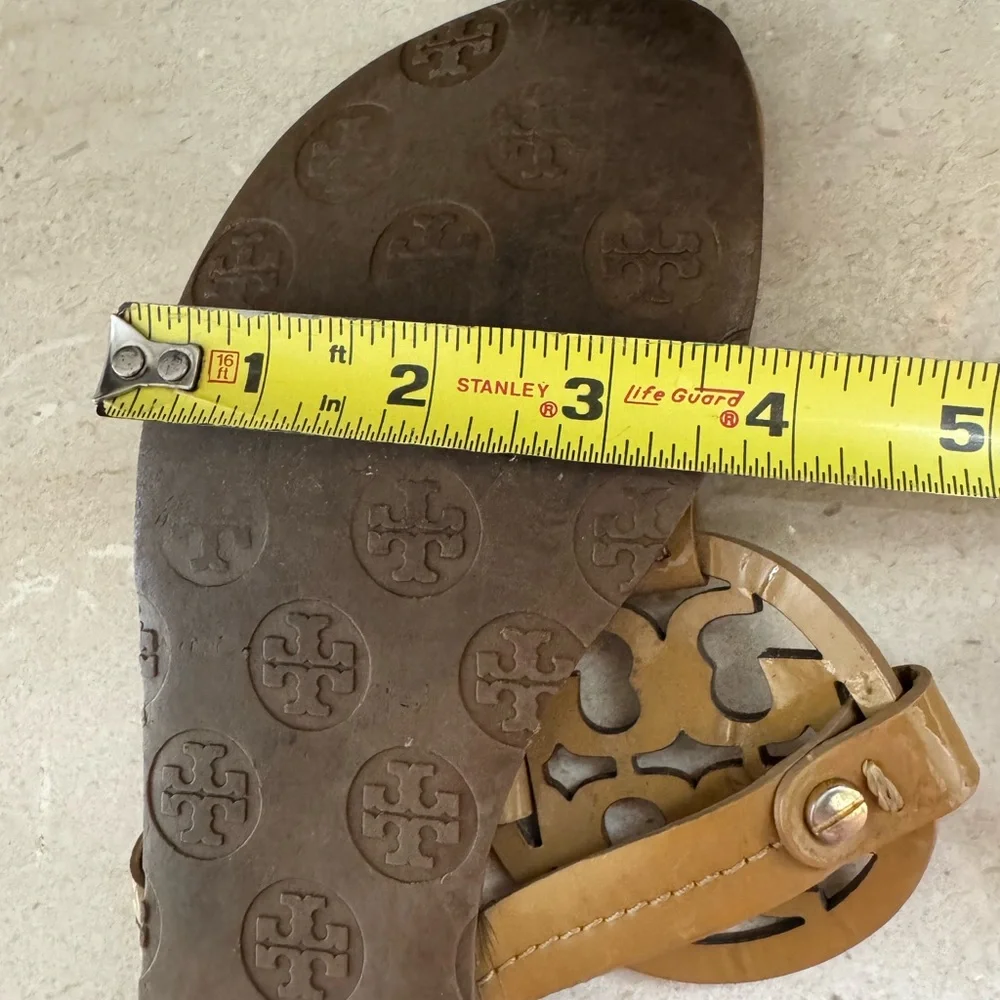 Tory Burch Miller Leather Sandals Tan